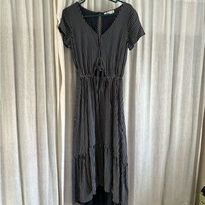 Hollister Pinstripe Midi Dress